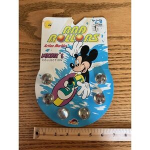 Vintage 1990 Spectra Star Rad Rollers Mickey Mouse Action Marbles Disney Set